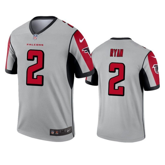 Atlanta Falcons Matt Ryan Silver Inverted Legend 3D Jersey