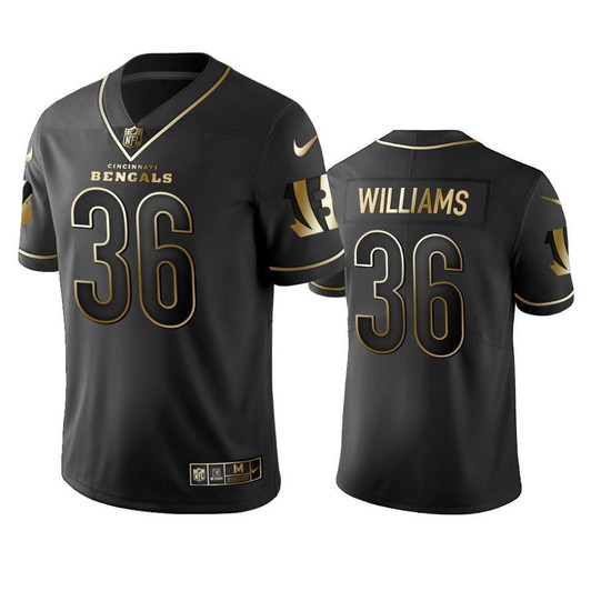 Nfl 100 Commercial Shawn Williams Cincinnati Bengals Black Golden Edition Vapor Untouchable Limited Mens 3D Jersey