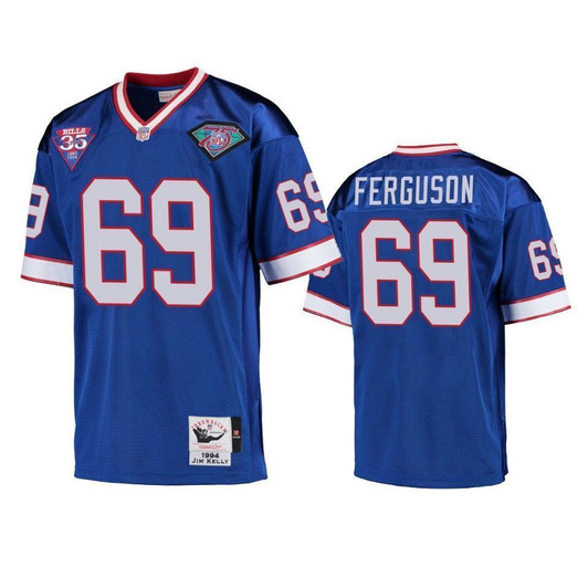 Buffalo Bills Reid Ferguson Royal Vintage Replica Men 3D Jersey