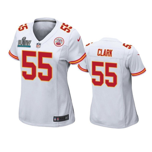 Wokansas City Chiefs Frank Clark White Super Bowl Liv Game 3D Jersey