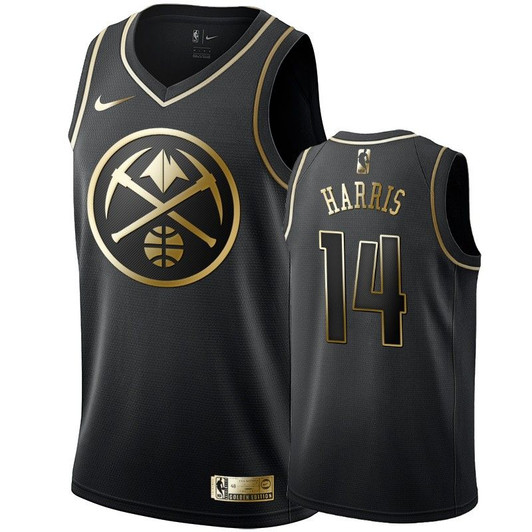 Men'S Denver Nuggets Gary Harris Black #14 Golden Edition Swingman Jersey