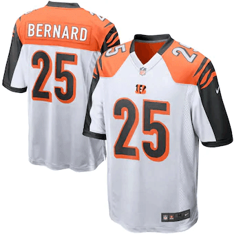 Giovani Bernard Cincinnati Bengals Game White 3D Jersey
