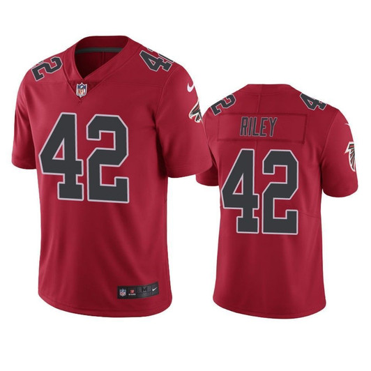 Atlanta Falcons Duke Riley Red Color Rush Limited 3D Jersey