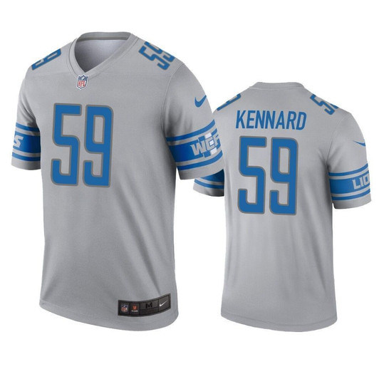 Detroit Lions Devon Kennard Gray Inverted Legend 3D Jersey