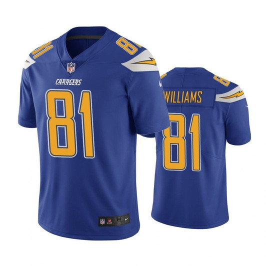 Los Angeles Chargers Mike Williams Royal Color Rush Limited 3D Jersey