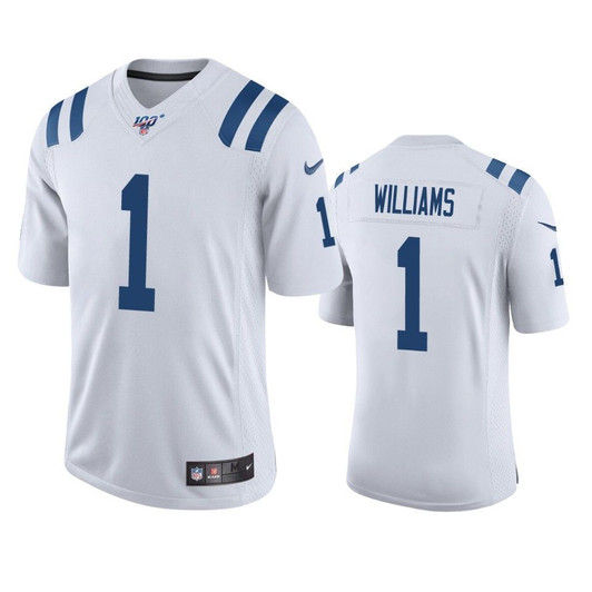 Indianapolis Colts Chad Williams White 100Th Season Vapor Limited 3D Jersey