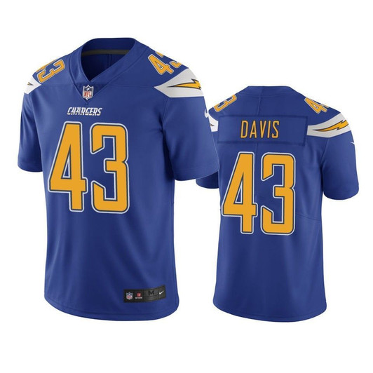 Los Angeles Chargers Michael Davis Royal Color Rush Limited 3D Jersey