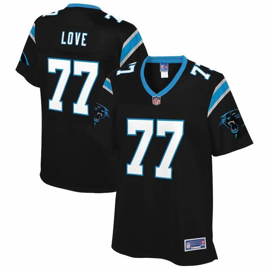 Kyle Love Carolina Panthers Nfl Pro Line Woteam Color Player Black 3D Jersey