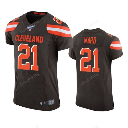 Cleveland Browns Denzel Ward Brown 100Th Season Vapor Elite 3D Jersey