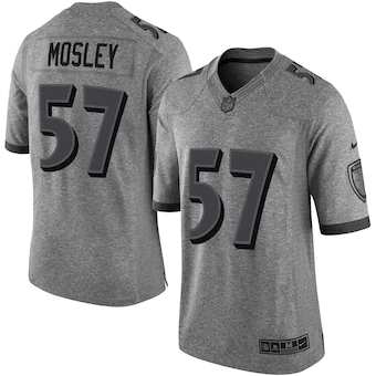C.J. Mosley Baltimore Ravens Gridiron Gray Limited Gray 3D Jersey