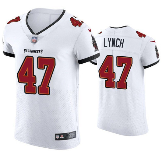 2021 Tampa Bay Buccaneers John Lynch Vapor Elite White 3D Jersey