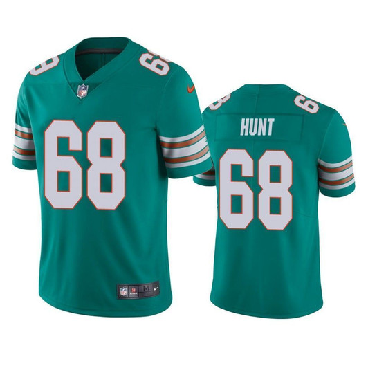 Miami Dolphins Robert Hunt Aqua 2021 Nfl Draft Alternate Vapor Limited 3D Jersey