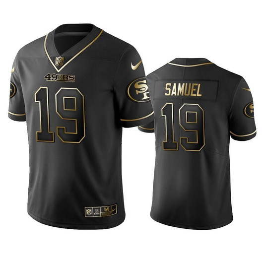 San Francisco 49Ers Deebo Samuel Black 2021 Vapor Limited Golden Edition 3D Jersey