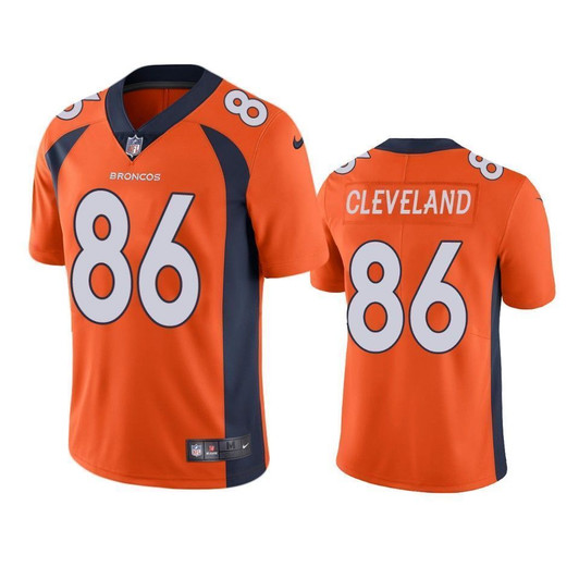 Denver Broncos Tyrie Cleveland Orange Vapor Untouchable Limited 3D Jersey