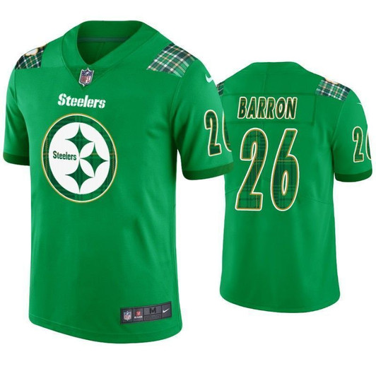 Mark Barron Pittsburgh Steelers 26 St. Patrick'S Day Green Men'S 3D Jersey