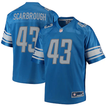 Bo Scarbrough Detroit Lions Nfl Pro Line Player Blue 3D Jersey