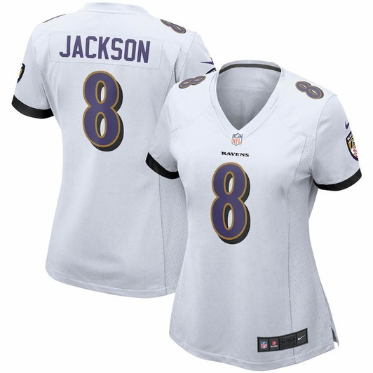 Lamar Jackson Baltimore Ravens Wogame White 3D Jersey