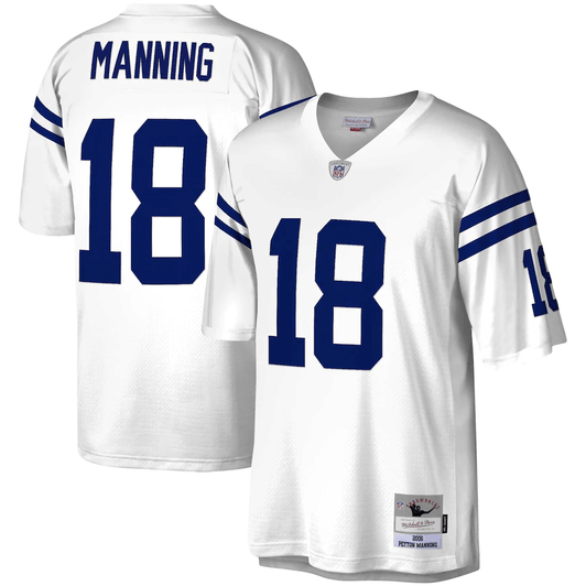 Peyton Manning Indianapolis Colts Mitchell & Ness Legacy Replica White 3D Jersey