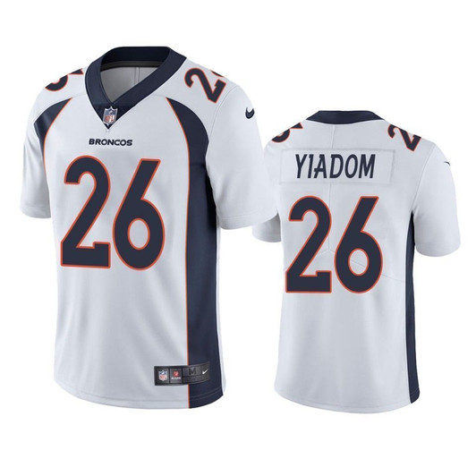 Isaac Yiadom Denver Broncos White Vapor Limited 3D Jersey