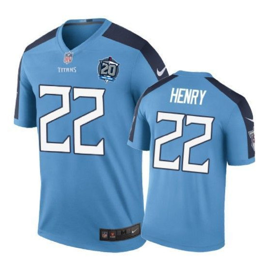 Tennessee Titans 22 Derrick Henry Color Rush Light Blue 3D Jersey