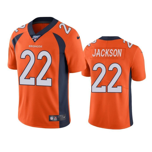 Denver Broncos Kareem Jackson Orange 100Th Season Vapor Limited 3D Jersey