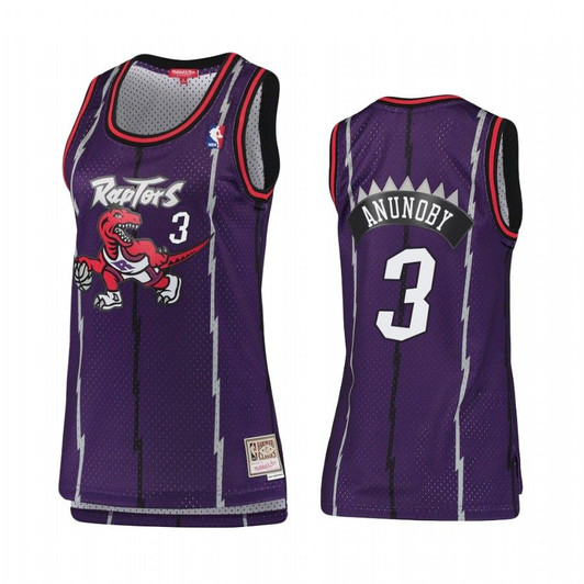 Toronto Raptors Og Anunoby #3 Hardwood Classics Jersey Women'S