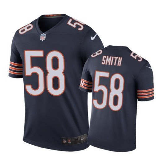 Chicago Bears 58 Roquan Smith Color Rush Navy 3D Jersey
