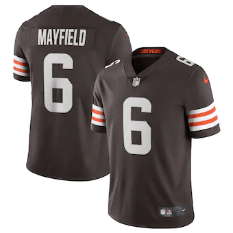 Baker Mayfield Cleveland Browns Vapor Limited Player Brown 3D Jersey