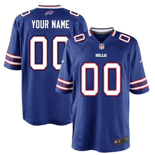 Buffalo Bills Custom Game Royal 3D Jersey