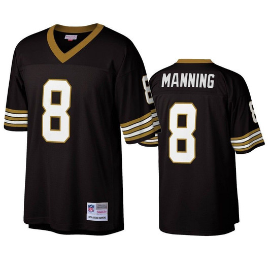 New Orleans Saints Archie Manning Black Legacy Replica 3D Jersey