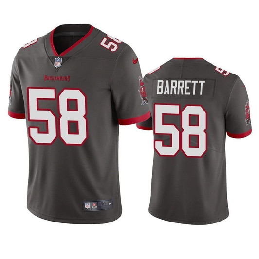 Tampa Bay Buccaneers Shaquil Barrett Pewter 2021 Vapor Limited Mens 3D Jersey