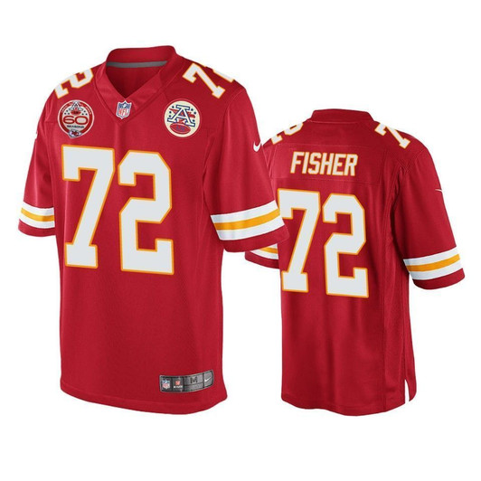 Kansas City Chiefs Eric Fisher Red 60Th Anniversary Game 3D Jersey