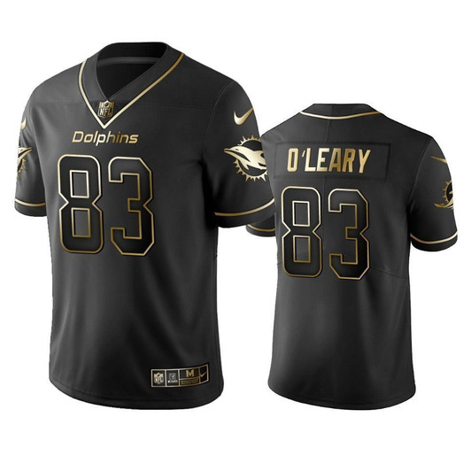 Nfl 100 Commercial Nick O'Leary Miami Dolphins Black Golden Edition Vapor Untouchable Limited Mens 3D Jersey