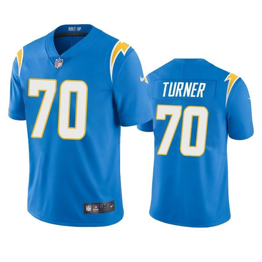 Los Angeles Chargers Trai Turner Powder Blue 2021 Vapor Limited Mens 3D Jersey