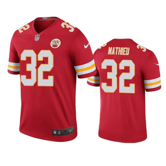 Kansas City Chiefs 32 Tyrann Mathieu Red Color Rush Legend Women'S 3D Jersey