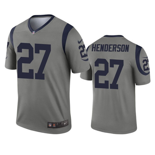 Los Angeles Rams Darrell Henderson Gray Inverted Legend 3D Jersey