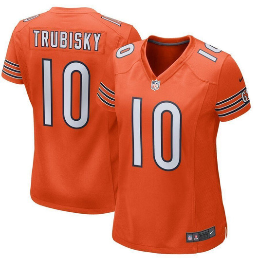 Mitchell Trubisky Chicago Bears Woalternate Game Orange 3D Jersey