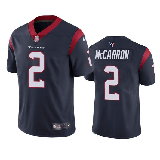 Houston Texans 2 Aj Mccarron Navy Vapor Untouchable Limited Mens 3D Jersey