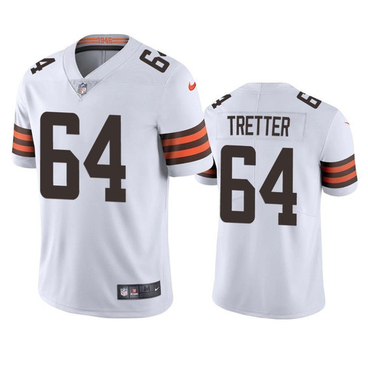 Cleveland Browns J.C. Tretter White 2021 Vapor Limited Mens 3D Jersey