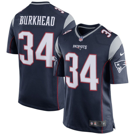 Rex Burkhead New England Patriots Game Navy 3D Jersey