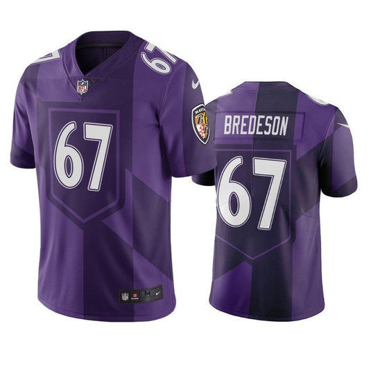 Baltimore Ravens Ben Bredeson Purple City Edition Vapor Limited 3D Jersey