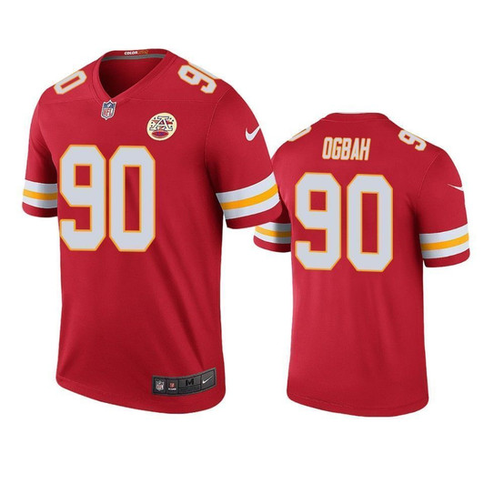 Kansas City Chiefs Emmanuel Ogbah Red Color Rush Legend 3D Jersey