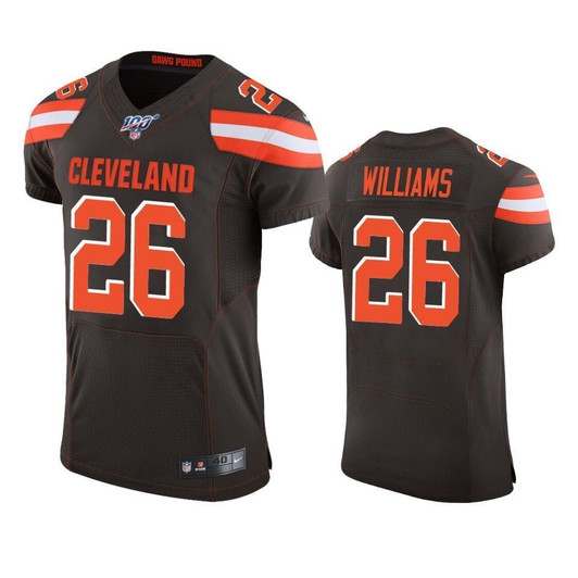Cleveland Browns Greedy Williams Brown 100Th Season Vapor Elite 3D Jersey