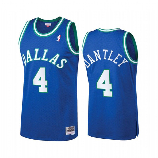 Dallas Mavericks Adrian Dantley #4 Blue Heritage Classic Jersey