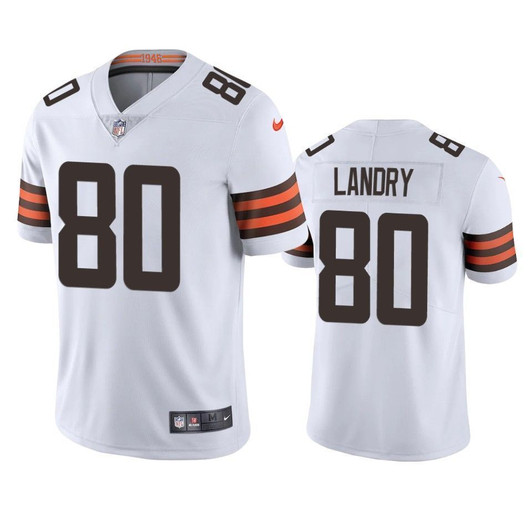 Cleveland Browns Jarvis Landry White 2021 Vapor Limited Mens 3D Jersey