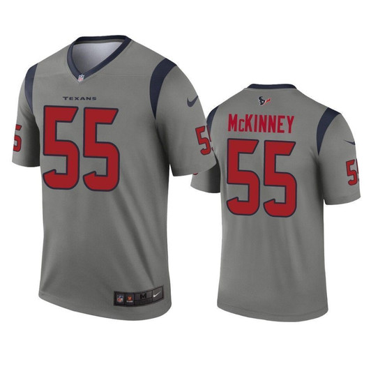 Houston Texans Benardrick Mckinney Gray Inverted Legend 3D Jersey