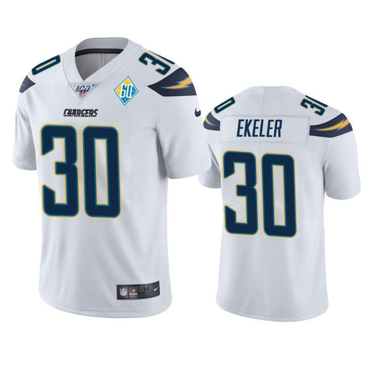 Los Angeles Chargers Austin Ekeler White 60Th Anniversary Vapor Limited 3D Jersey