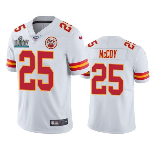 Kansas City Chiefs Lesean Mccoy White Super Bowl Liv Vapor Limited 3D Jersey