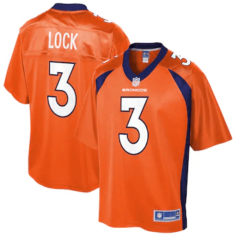 Drew Lock Denver Broncos Nfl Pro Line Primary Player Team Orange 3D Jersey