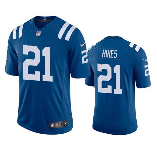 Indianapolis Colts Nyheim Hines Royal 2021 Vapor Limited Mens 3D Jersey